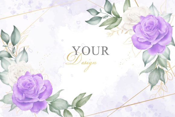 Download Watercolor Purple Florals Wedding Design - Wedding Collection