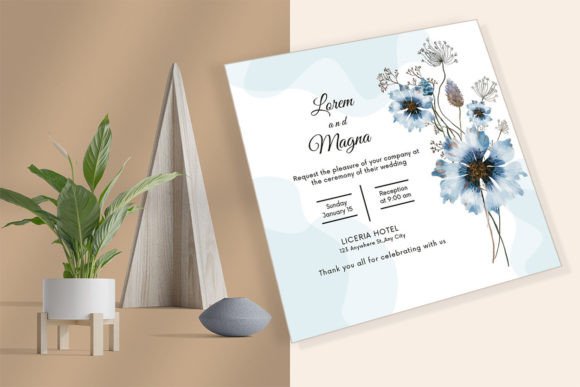 Download Pretty Watercolor Florals Wedding Card - Wedding Collection