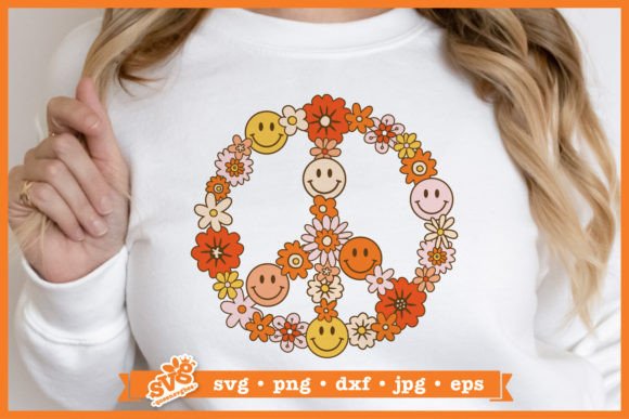 Download Floral Peace Sign SVG | Retro Hippie SVG - Premium Resources