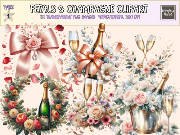 Download Petals &amp; Champagne Clipart - Petal Collection