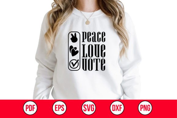 Download Peace Love Vote SVG - Peace Collection